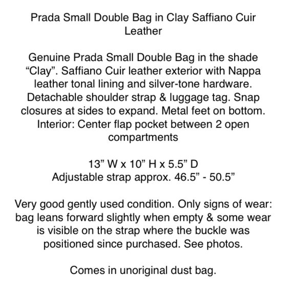 (relisted) Prada Small Saffiano Leather Double Bag - Picture 4 of 15